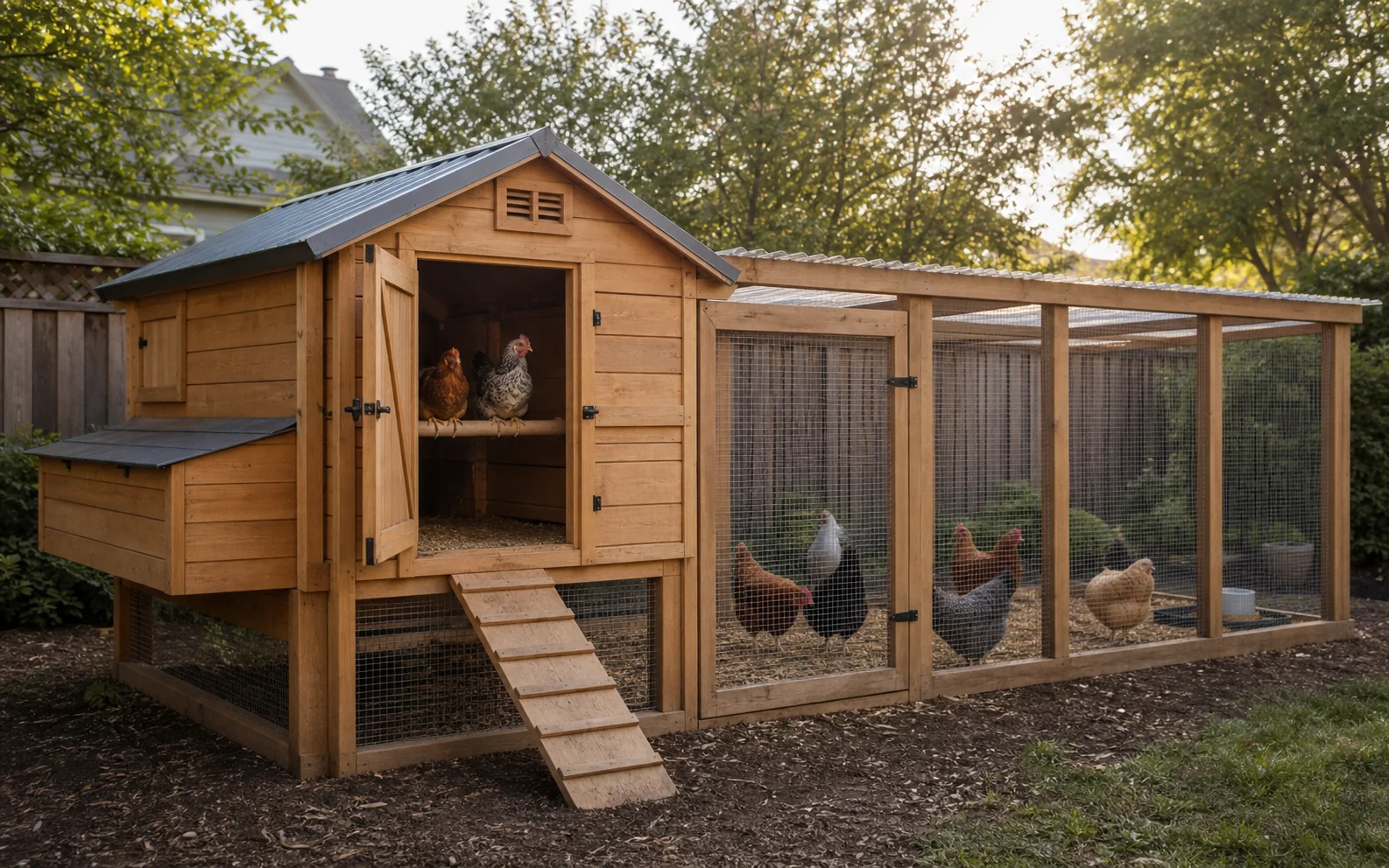 Chicken Coop Size for 4, 6, 8, and 10 Hens